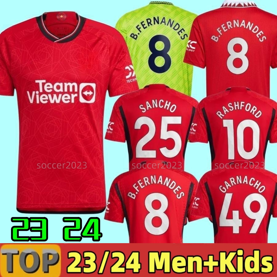 

4XL 23 24 RASHFORD soccer jerseys MANS UTDS Antony Martinez Casemiro Eriksen Garnacho MANCHESTERs 2023 2024 football shirt men women uniforms long sleeve kids kit, 23 24 gk aldult