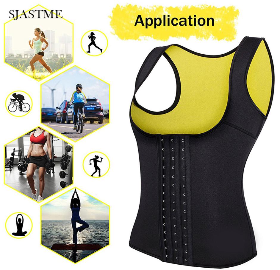 

Neoprene Womens Shapewear Weight Loss Sauna Sweat Waist Trainer Corset Tank Top Vest Sport Workout Slimming Body Shaper Belt3801344