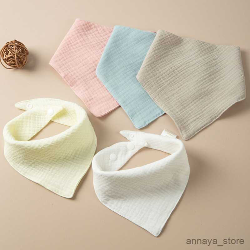 

Bibs Burp Cloths Baby Bibs Muslin Cotton Newborn Solid Color Scarf Bib Button Soft Triangle Saliva Towel Burp Cloth Feeding Drool R230628