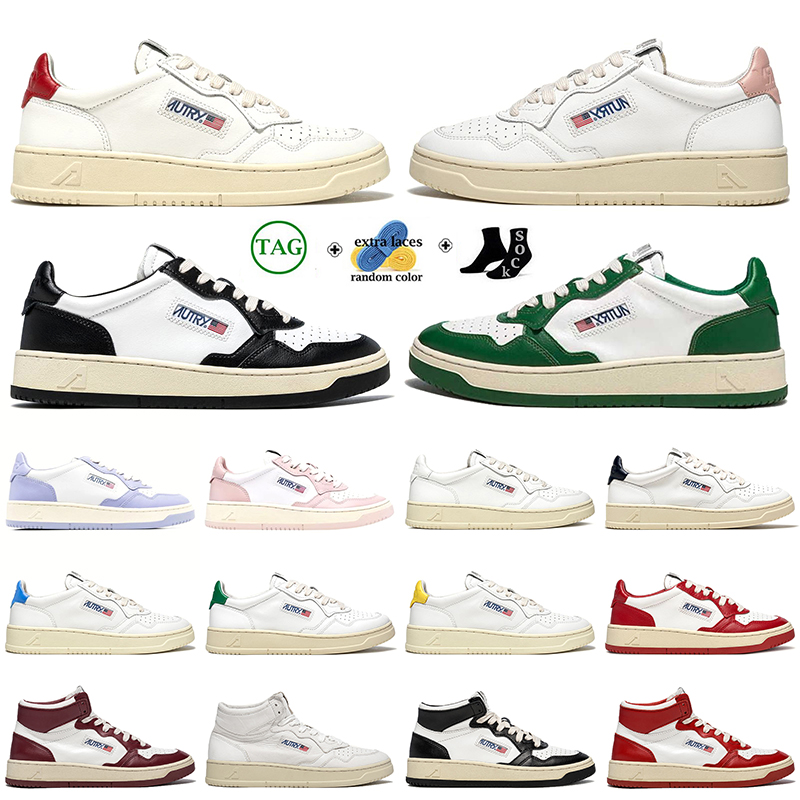 

Designer Autry Medalist Action Outdoor Shoes High Autries Leather Sneaker Low USA Upper Two-Tone Pink Golden Panda Lows Pink UNC Women Mens trainer Platform Sneakers, A1