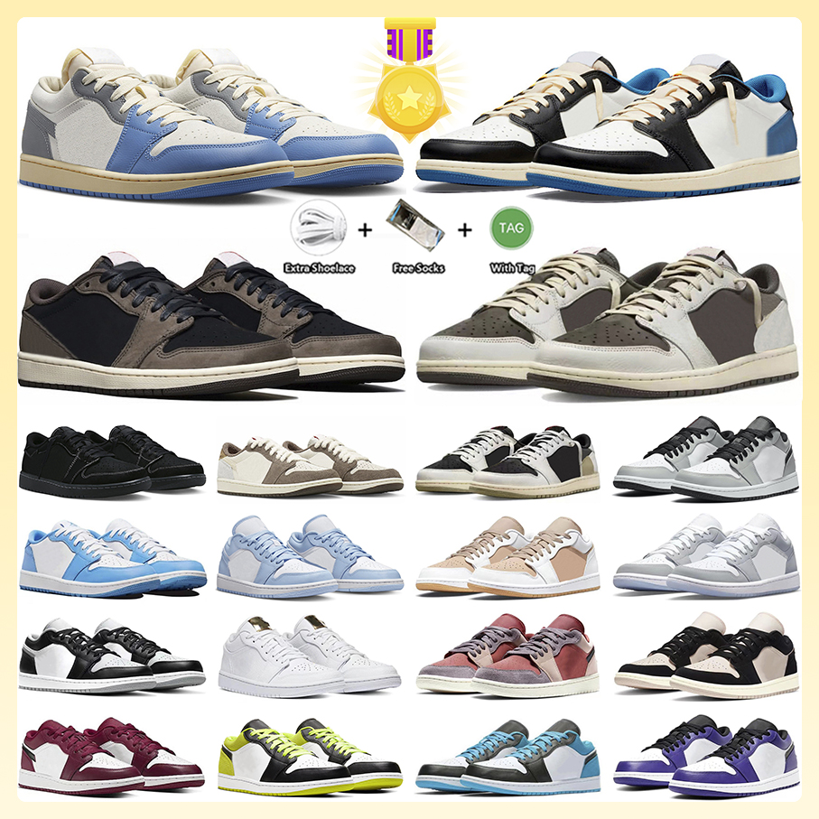 

Jumpman 1 1s Basketball Shoes Tokyo Vintage Dark Mocha Fragment Black Phantom Year of the Rabbit Ice Blue UNC White Tan Wolf Grey White Camo Sneakers for Men Women, Item#17