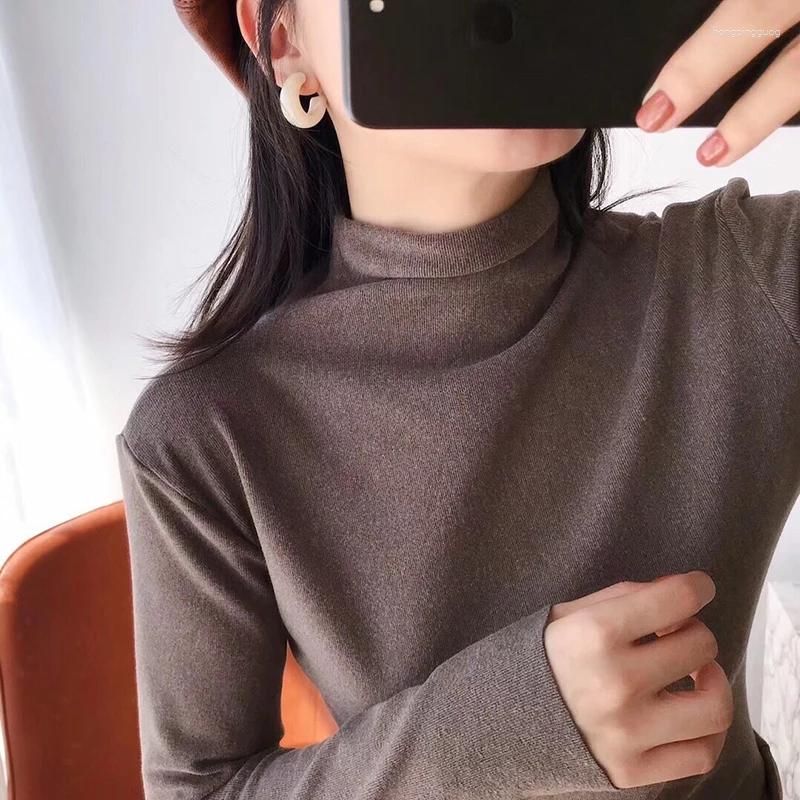 

Women's Sweaters AECU Stretch Women Turtleneck Long Sleeve Jumper Knitted Sweater Pull Femme Autumn Winter Knitting Pullovers, Green