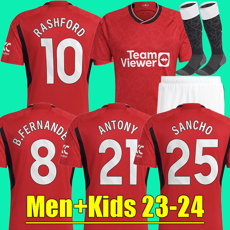 

23 24 soccer jersey GARNACHO ANTONY UTD CASEMIRO ERIKSON MARTINEZ MANCHESTERS SANCHO VARANE RASHFORD football shirts 2023 2024 men kids kits B.FERNANDES, Away