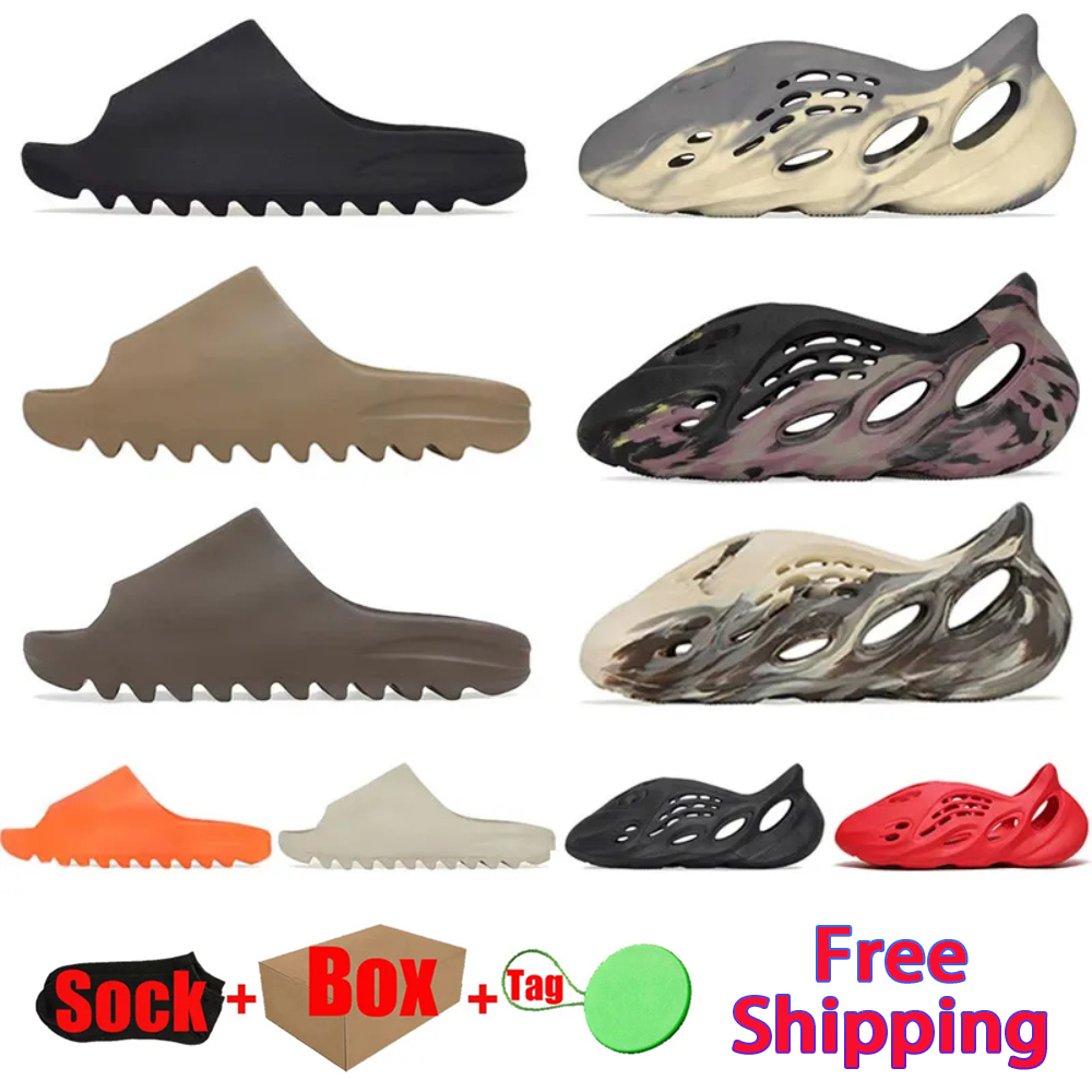 

2023 Designer Slippers With Box New Style Classic Comfortable Strong High Quality Rubber Sandals Slippers Summer Flat Mens and Womens Beach Shoes EU36-EU45, Brown