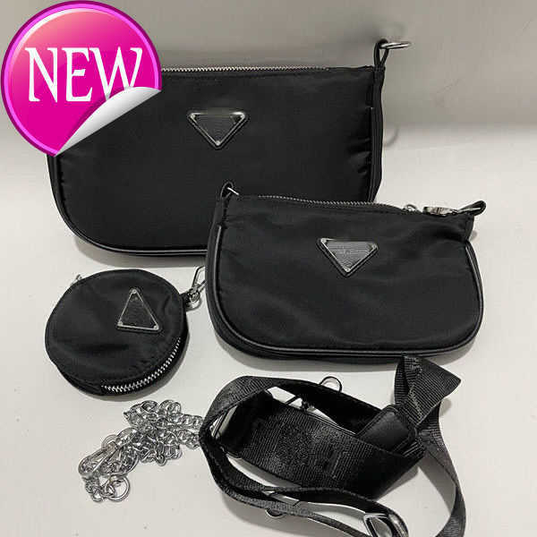 

Women's Brand Designer Shoulder Bags Crossbody Bag Tote 2023 New 3-in-1 Still Shoulders Underarm Broadband Multifunctional Messenger packet Factory Direct Sales, Black