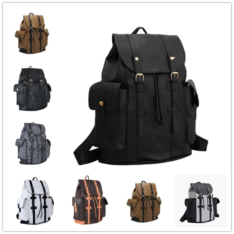 Luxury Designer Black embossing Backpacks Handbag Men Travel Women Leather Backpack School Bag Fashion Knapsack Back pack Rucksack Shoulder Book Bag