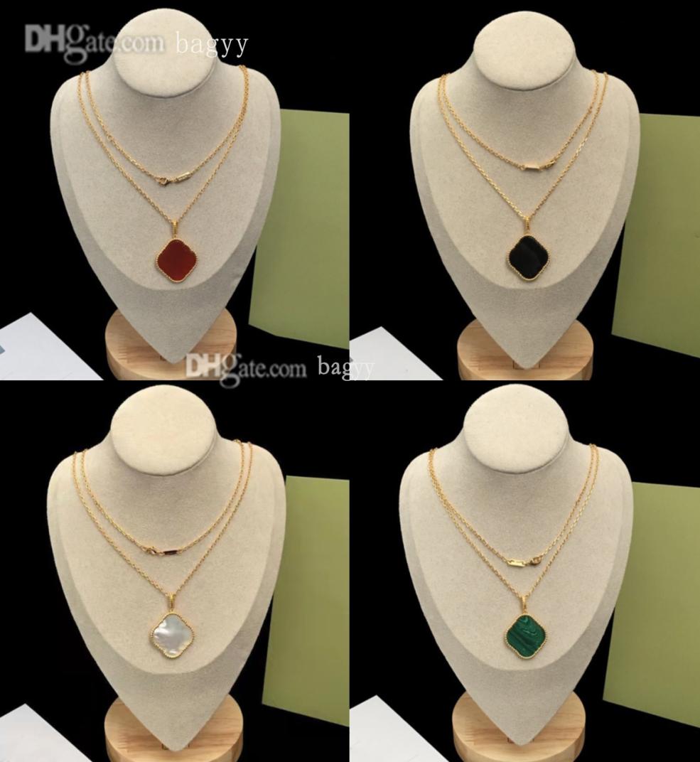 

Designer Jewelry Choker Clover Pendant Necklaces Large Ladies Sweater Chain Charm Earrings Stud Classic Love Charm Couple Gift Scr5906031