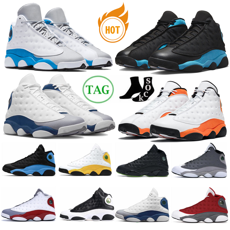 

High Jumpman 13 13s Men Basketball Shoes Hyper Royal French Blue Linen Island Green Obsidian Bred Midnight Navy Black Cat Del Sol Barons Gym Flint Trainers Sneakers, 36-45 (20)
