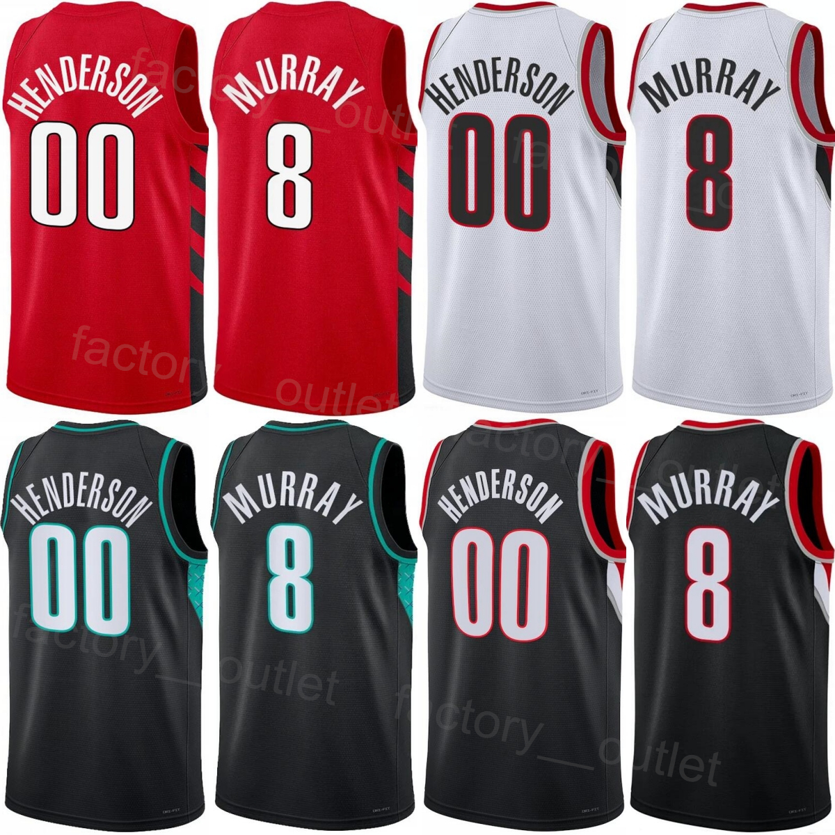 

Print Man Woman Scoot Henderson Basketball Jersey 00 Kris Murray 8 Rayan Rupert 72 Matisse Thybulle Damian Lillard Jerami Grant Drew Eubanks Josh Hart Nassir Little, Grey