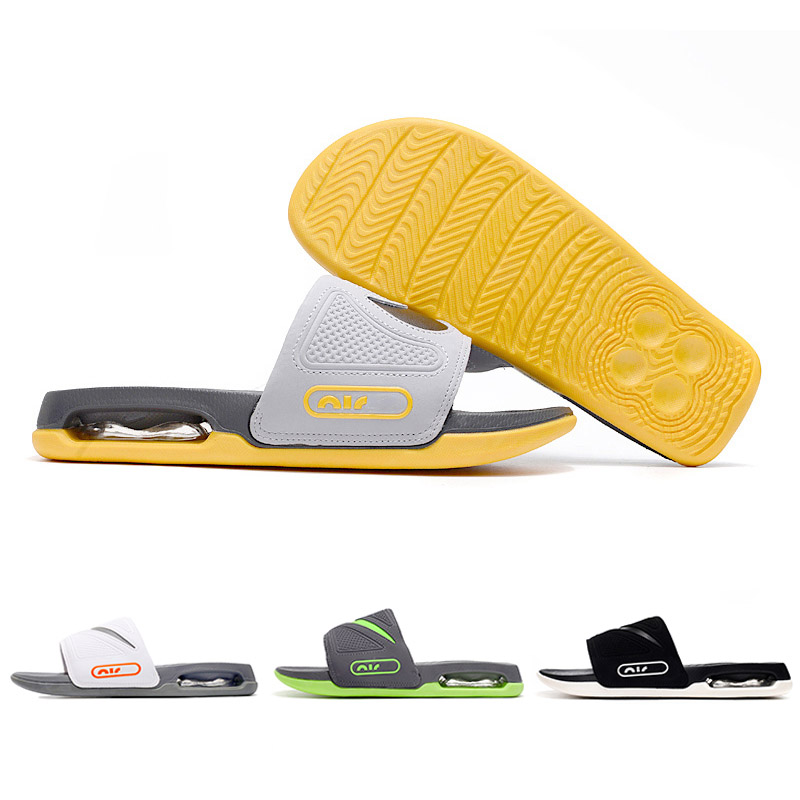 

Summer Cirro Slippers Sandals Slides Slip-On Black Metallic Silver University Red Dark Grey White Volt Orange Men Women Athletic Slipper Slide Sandal Shoes