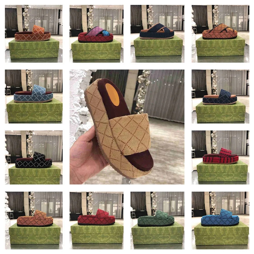 

New 2023 Beach slippers fashion Thick bottom designer Women Shoes Cartoon Alphabet lady Platform Leather Heels Slides sexy High heel Sandals famous for woman slider
