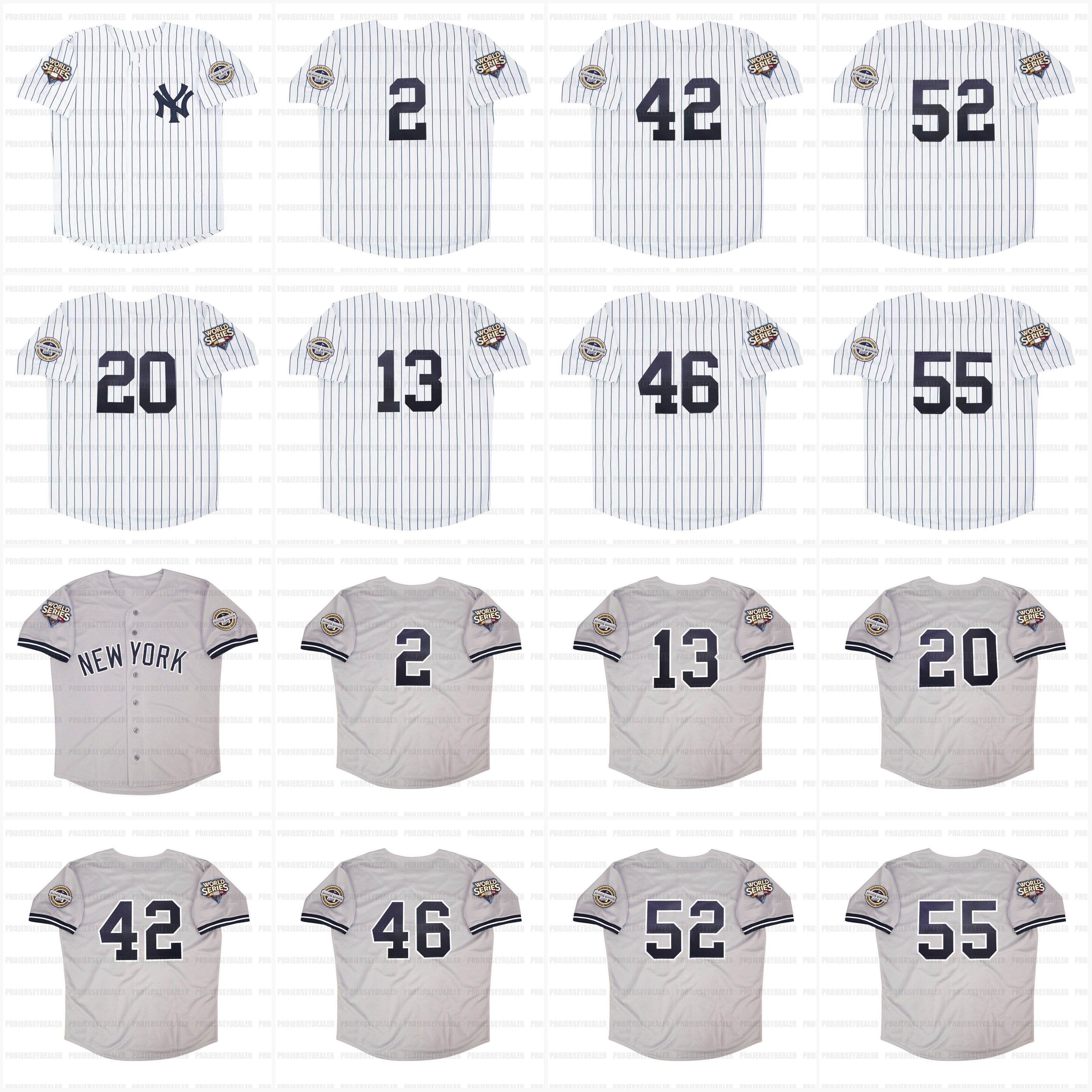 

Yankees 2009 World Series Baseball Jerseys Derek Jeter Alex Rodriguez Jorge Posada Mariano Rivera Andy Pettitte Hideki Matsui, White