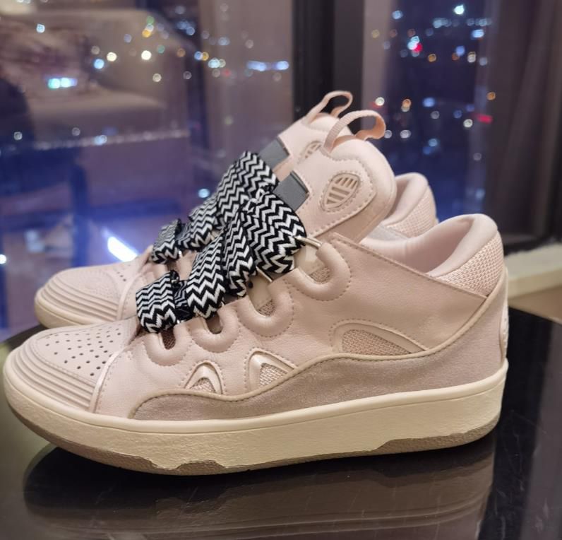 

Designer Shoes Leather Sneaker Men Women Casual Shoes Top-Quality trainer Calfskin Rubber Shoe Size 35-45, Colour 8