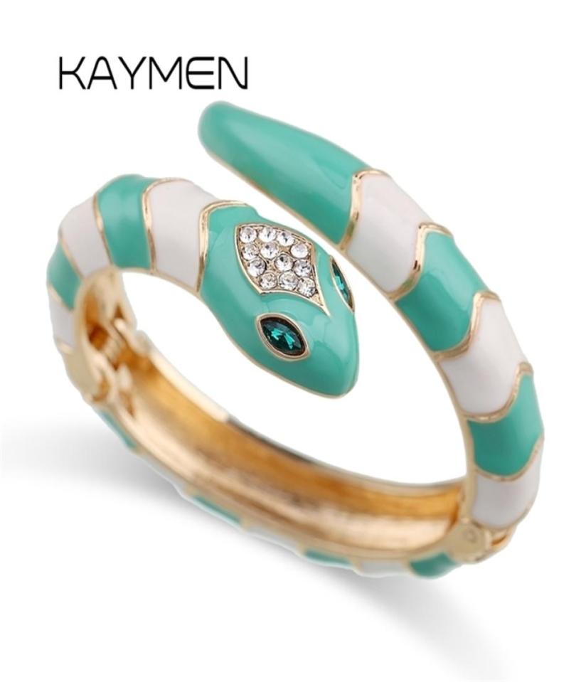 

KAYMEN All Seasons Women's Girls Cuff Bracelet for Party Wedding Prom Gold Plated Animal Bracelet Bangle Enamel Colors 2207159252028