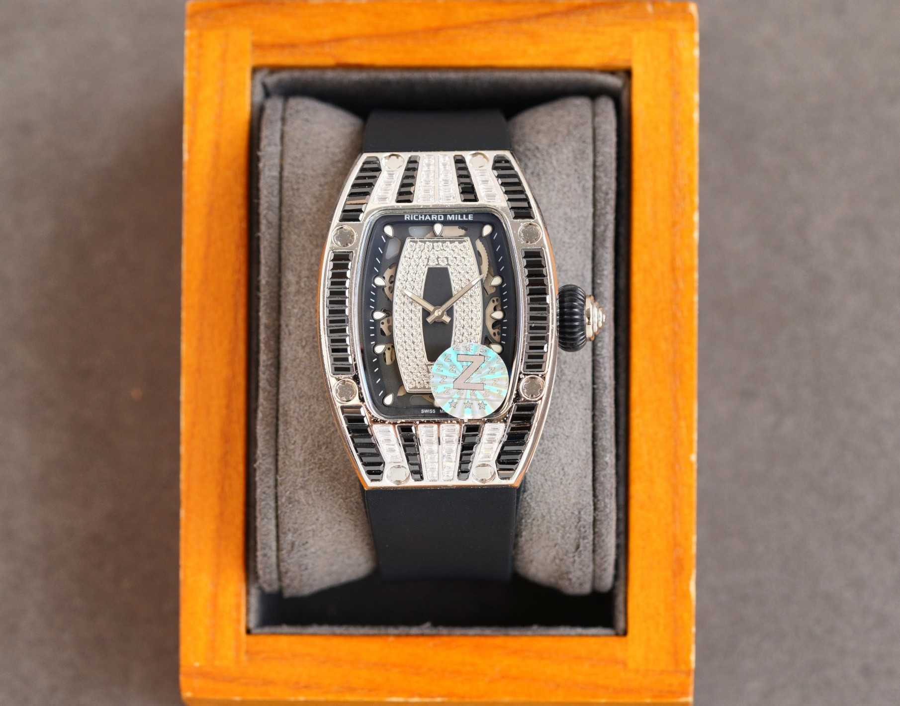 

Fantastic Diamond R i c h a r d Luxury Super style Female wrist watches RM007 RM07-01 Z Factory montre designer High-end quality iced out bezel for women waterproof 5nb