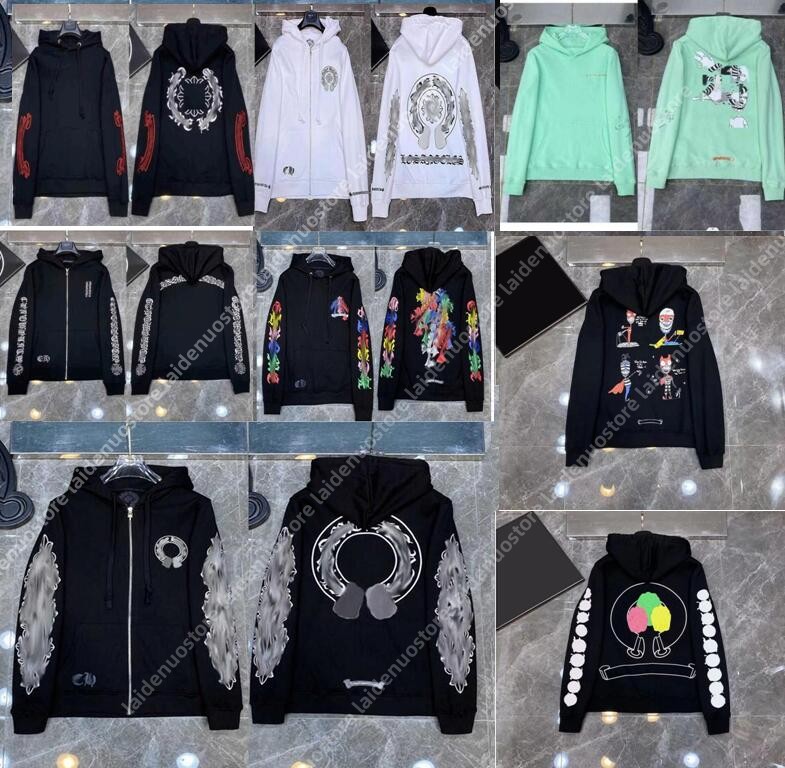 

Men's Hoodies Sweatshirts Mens Designer Chrome Winter Heart Hoodie Ch Long Sleeve Zipper Jacket Loose Coat Hooded Hoody Men Woman Hip Hop Chromees 94HF, Cust12