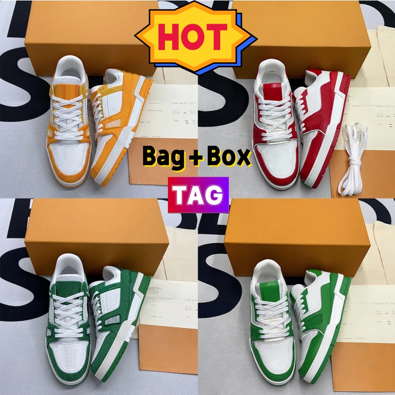 

Designer Top Casual Shoes Logo Embossed Trainer Sports Shoes Printed Rubber Sole Triple Color Denim Low Top Men Women Lacing Couple Board Shoes Size 36-45 with Box