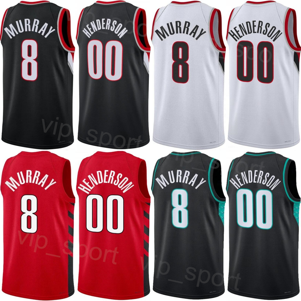 

Man Kids Printed Basketball Kris Murray Jersey 8 Scoot Henderson 00 Rayan Rupert 72 Anfernee Simons Josh Hart Jerami Grant Eubanks Matisse Thybulle Damian Lillard, Grey