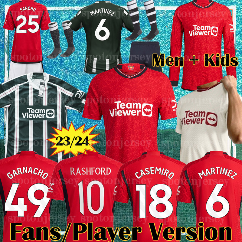 

plus size 3XL 4XL 2023 SANCHO MAN UTDS soccer jerseys BRUNO FERNANDES RASHFORD MANCHESTERS football shirt men kids MAN UNITEDS CASEMIRO ANTONY Garnacho Player, 93-94 away