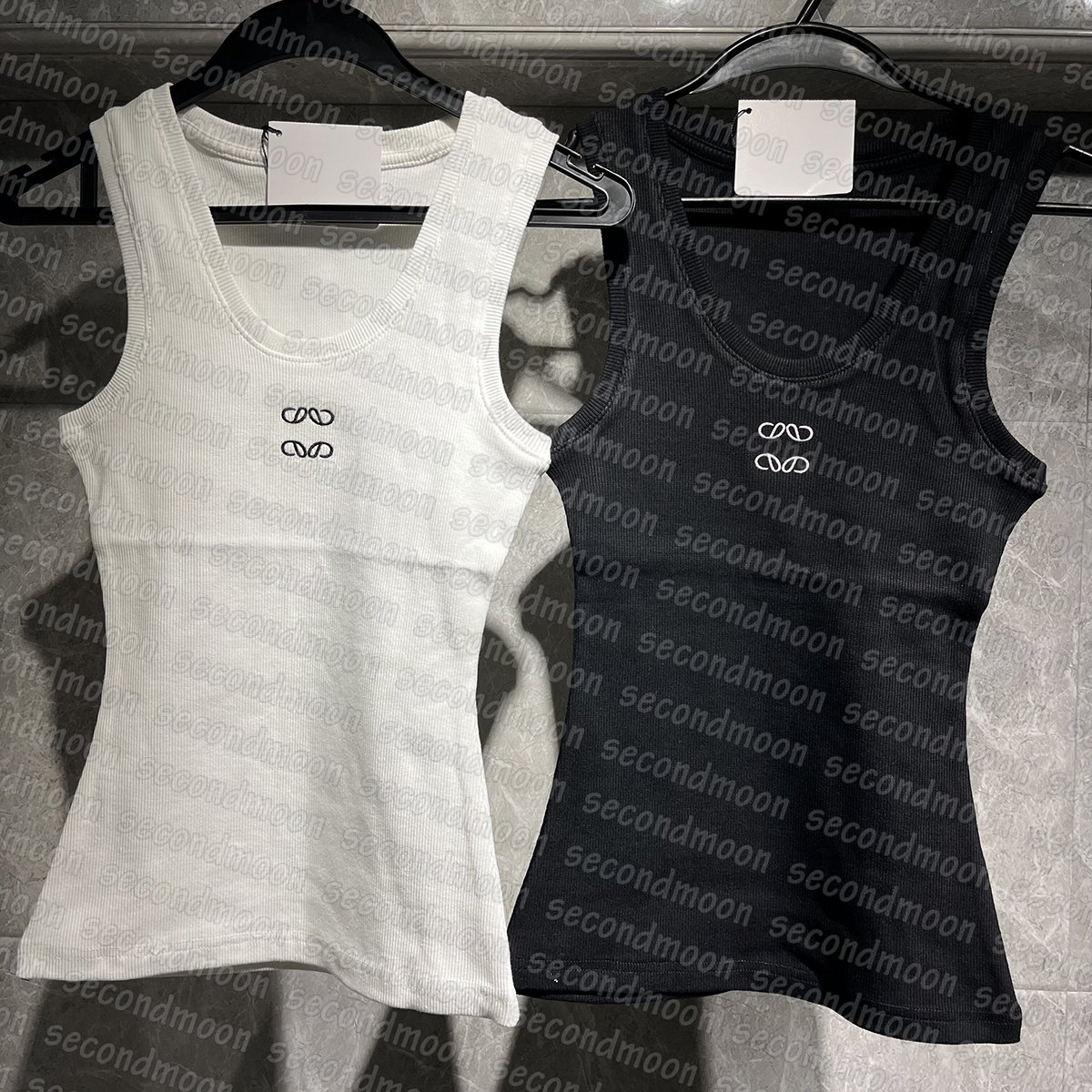 

Womens Crop Top Summer Sports Tops Designer Embroidered Yoga Top Gym Fitness Tanks Tops Women Vest, White