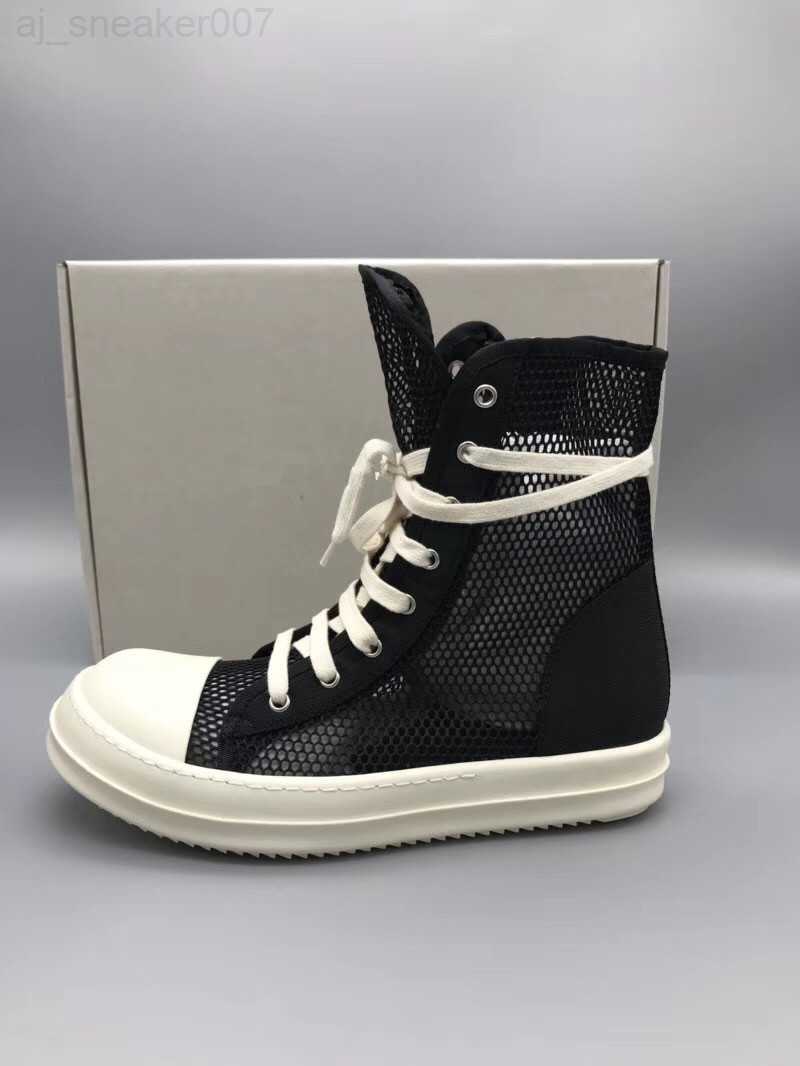 

Boots rick Designer boot Ankle Men owens shoe Unisex Shoes Fashion Sneakers Street Dancing Rock Canvas Lace Up High Top Women booties DKR3