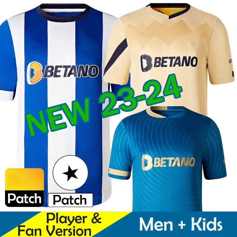 

23 24 FC PoRTos Soccer Jerseys Player Version Training 2023 2024 Home Away Yellow 130 Years Anniversary CAMPEOES PEPE MEHDI LUIS DIAZ Men Football Shirts Kids Kits, 23-24 home