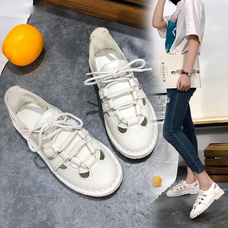 

Sandals Summer Shoes Woman Fashion Slip-On Casual Fisherman Flat Hole White Sandalias Mujer Zapatos Sneakers Size 35-40, Beige