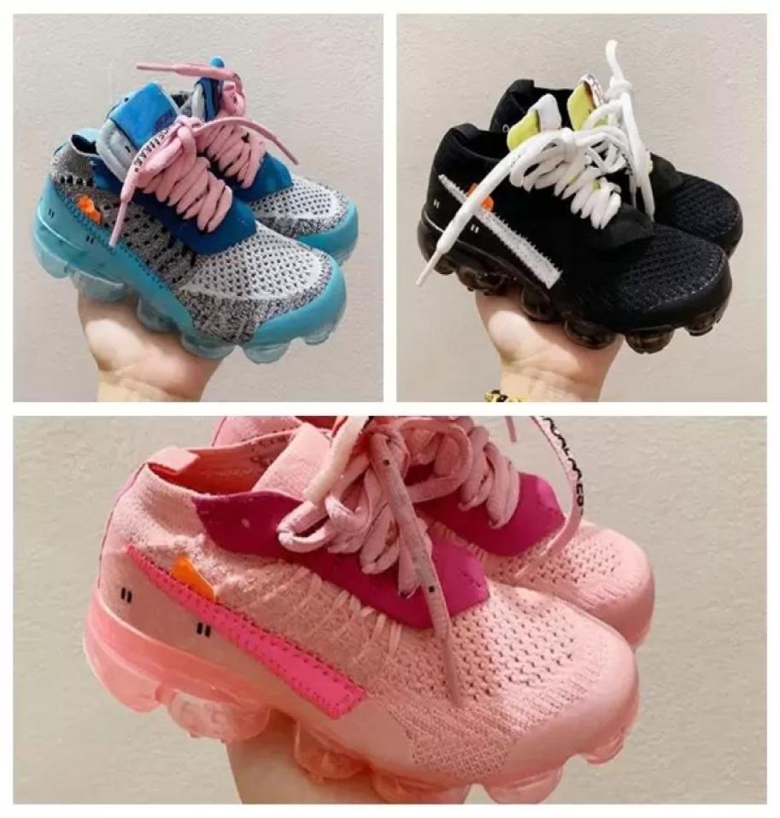 

Designer Kids Shoe OWS White Total Crimson Black VaporMox Clear Children Kids Running Shoes Blue Orbit Jointly Signed Sports Sneak1169631