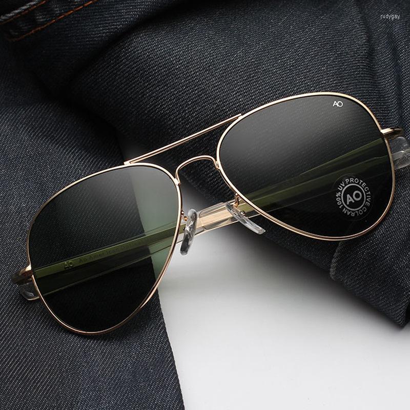 

Sunglasses High Quality Vintage Aviation AO Men American Army Military Optical Sun Glasses Eyewear Women Masculino