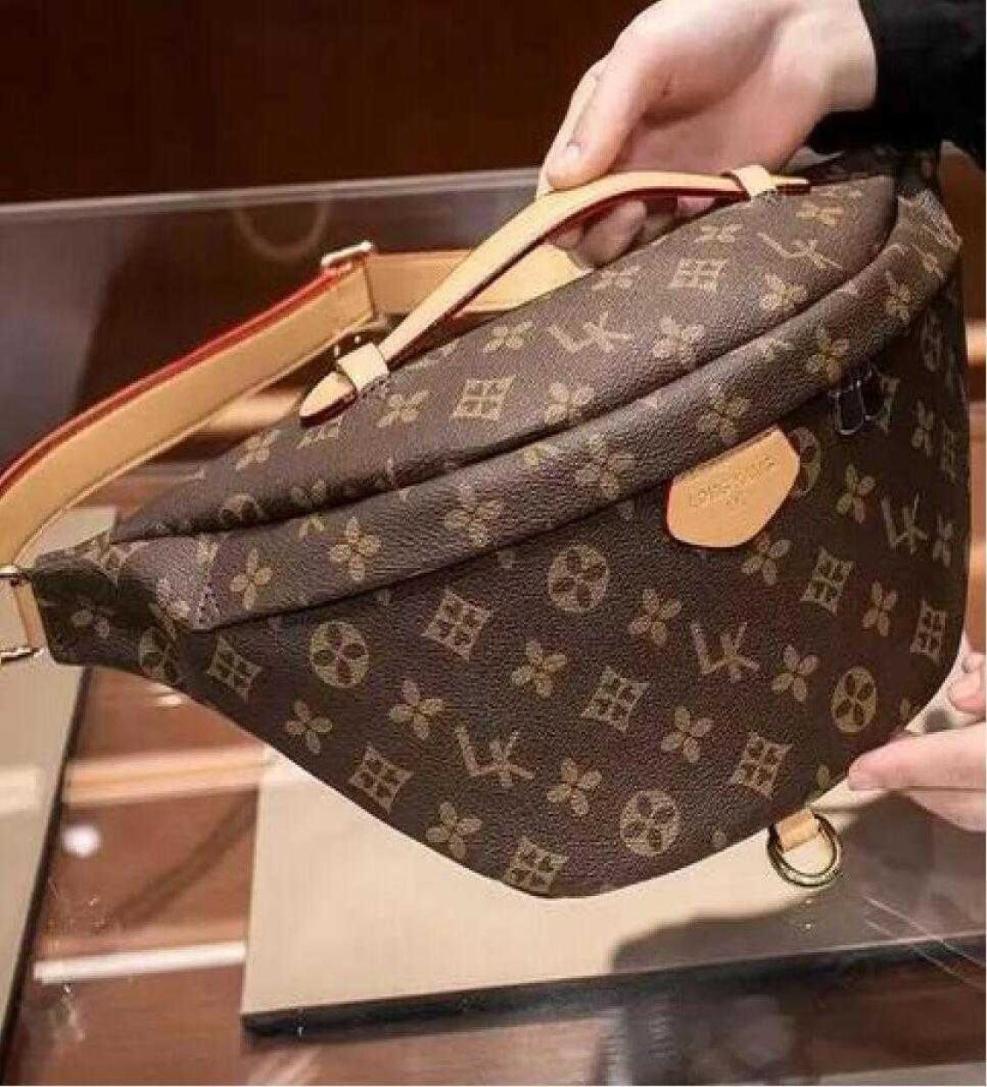 

Fashion Waist Bags Unisex Men Women Leather Sport Fanny Pack Belly Bum Bag Fitness Running Belt Jogging Pouch Back Grid Bags Shoul8364162, Brown