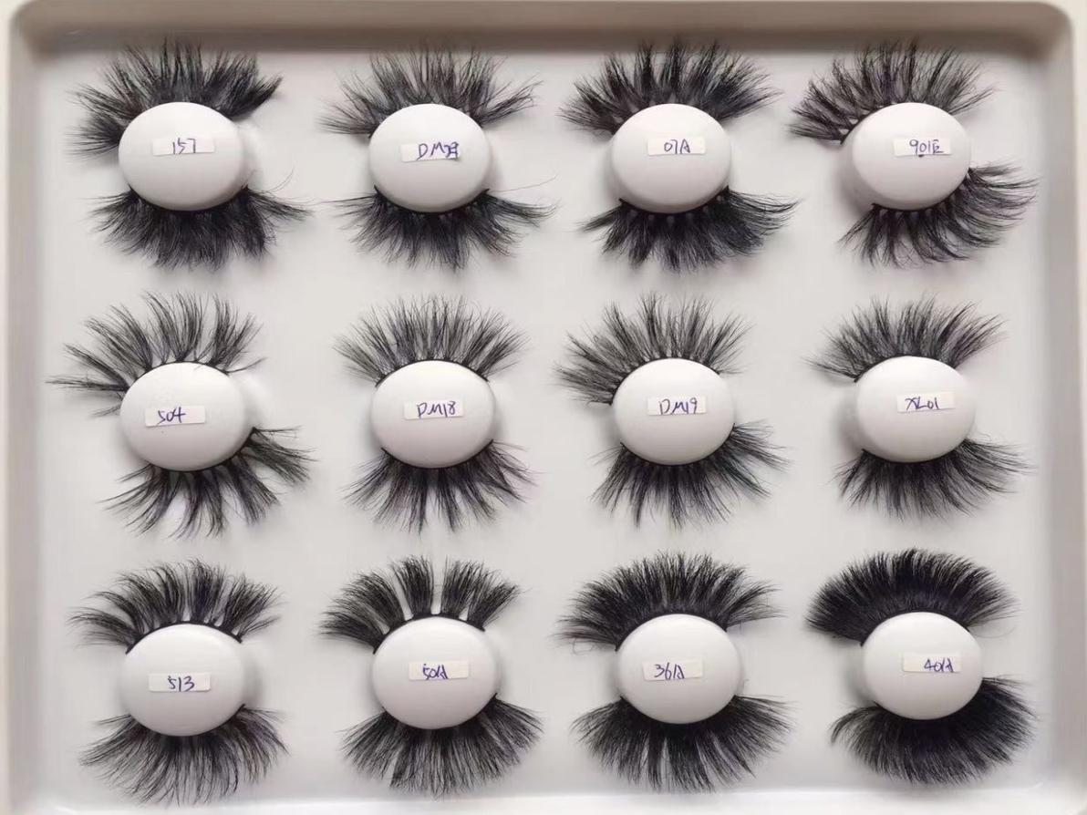 

Advantage 24 styles 5D 25mm false eyelashes a pair of thick exaggerated eyelash 3D 25 mm real mink hair DHL7808357