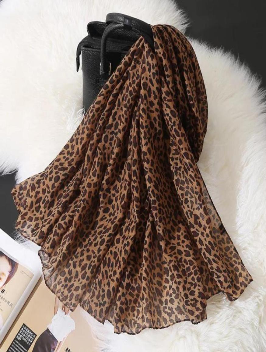 

Brand Fashion Spring Winter Scarf For Women Long Cotton Scarves Leopard Print Shawl Allmatch Lady Soft 190x90CM Bandanas7196823