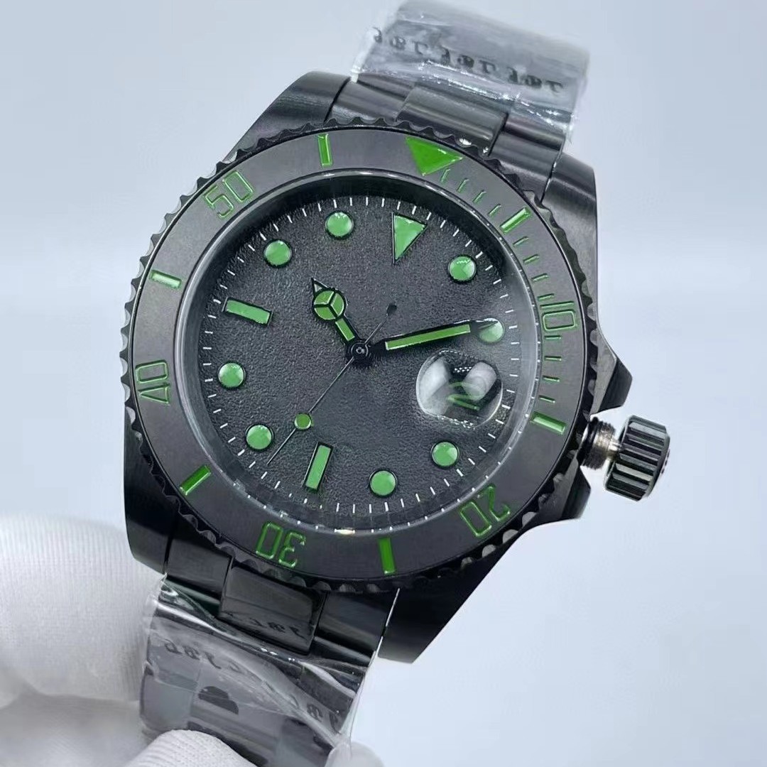 

mens watch designer watches Automatic Mechanical fashion watchs 40MM Classic style Stainless Steel Waterproof Luminous sapphire montre ceramic dhgate watchs, Black