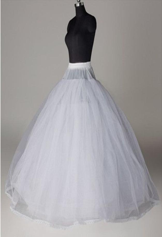 

TBP1 big three layers bridal wedding quinceanera dress petticoat with appliqued4015781, White