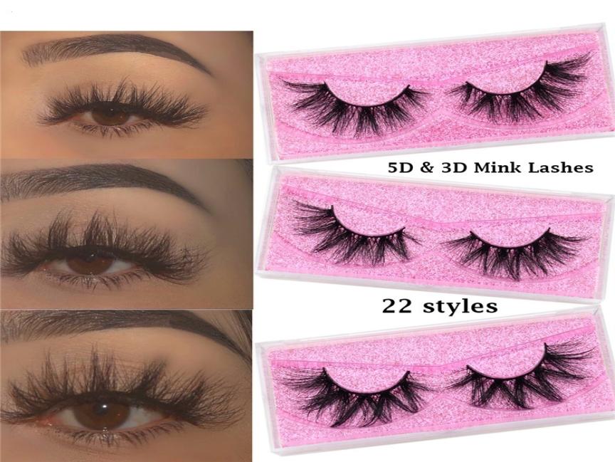 

UPS22styles Mink eyelash Vendor Lashes factory 100 cruelty luxury 15mm 20mm 25mm 5d 6d 8d eyelashes full strip eyelashes7223967