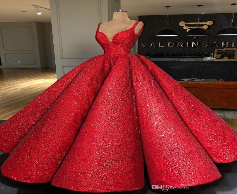 

Luxury Sparkly Beaded Sequined Ball Gown Quinceanera Dress Vintage Spaghetti Sweet 16 Dresses Red Long Formal Party Evening Gown 27420880, Black