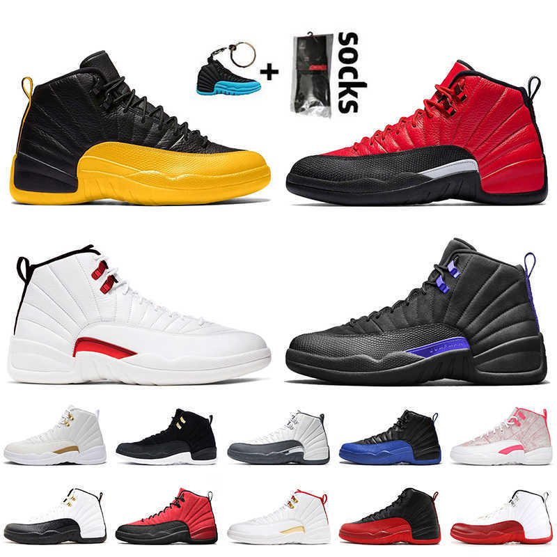 

Wholesale With Box 12s Basketball Shoes Women Mens Jumpman 12 University Gold Twist 2021 Reverse Flu Game Dark Concord OVO White Trainers Sneakers, #6 reverse flu game 40-47