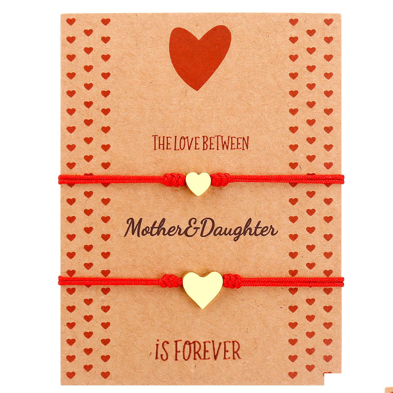 

Charm Bracelets Handmade Stainless Steel Heart Bracelet Bangles 2 Pcs/Set Sister Friendship Jewelry Drop Delivery Dhin9