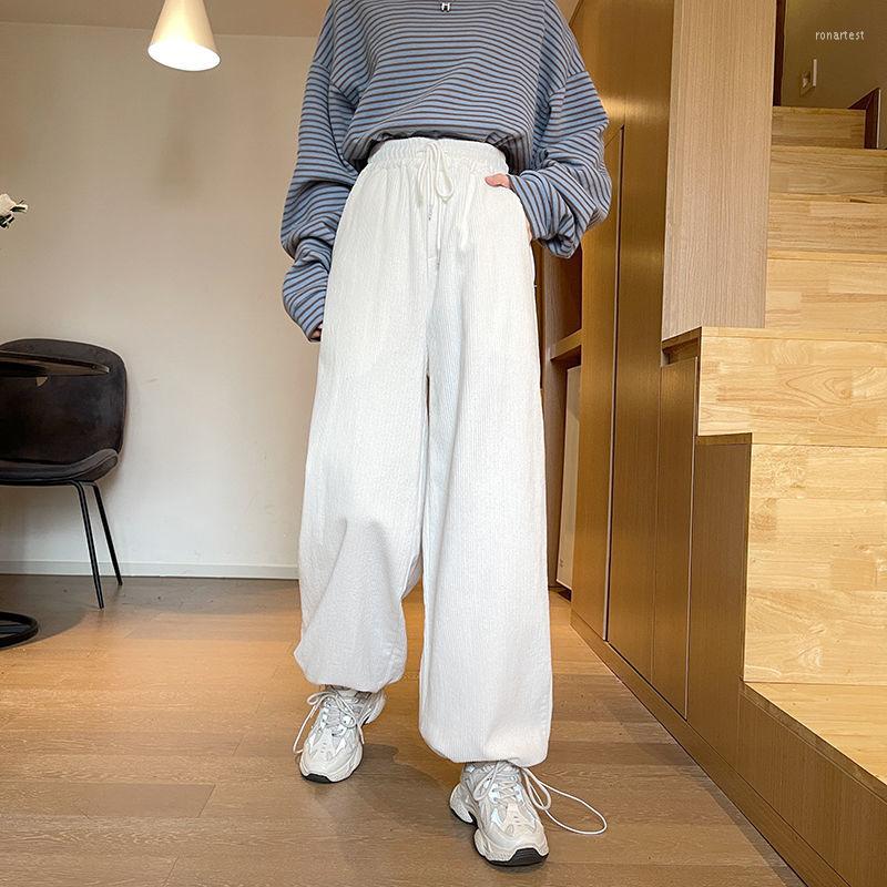 

Women' Pants Spring And Autumn Loose Wide Leg Sports Women Wild Trend Straight Thin Plus Size Clothes Trousers