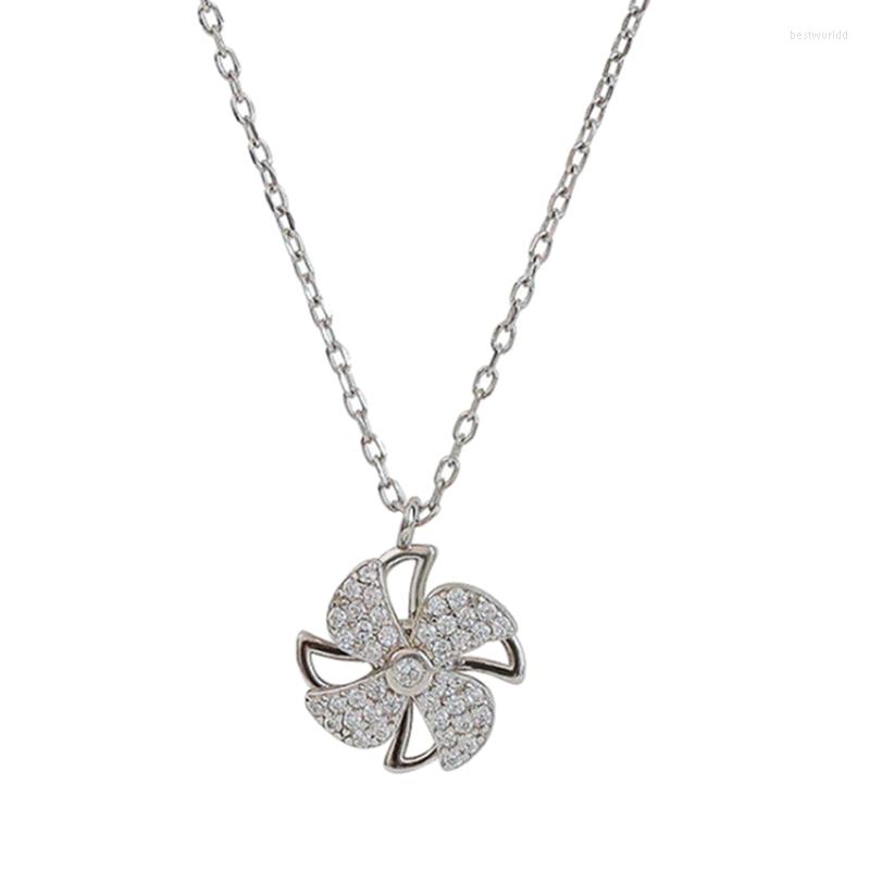 

Pendant Necklaces Rotatable Windmill Necklace Sweet Women's Delicate Charm Relieve Anxiety Ins