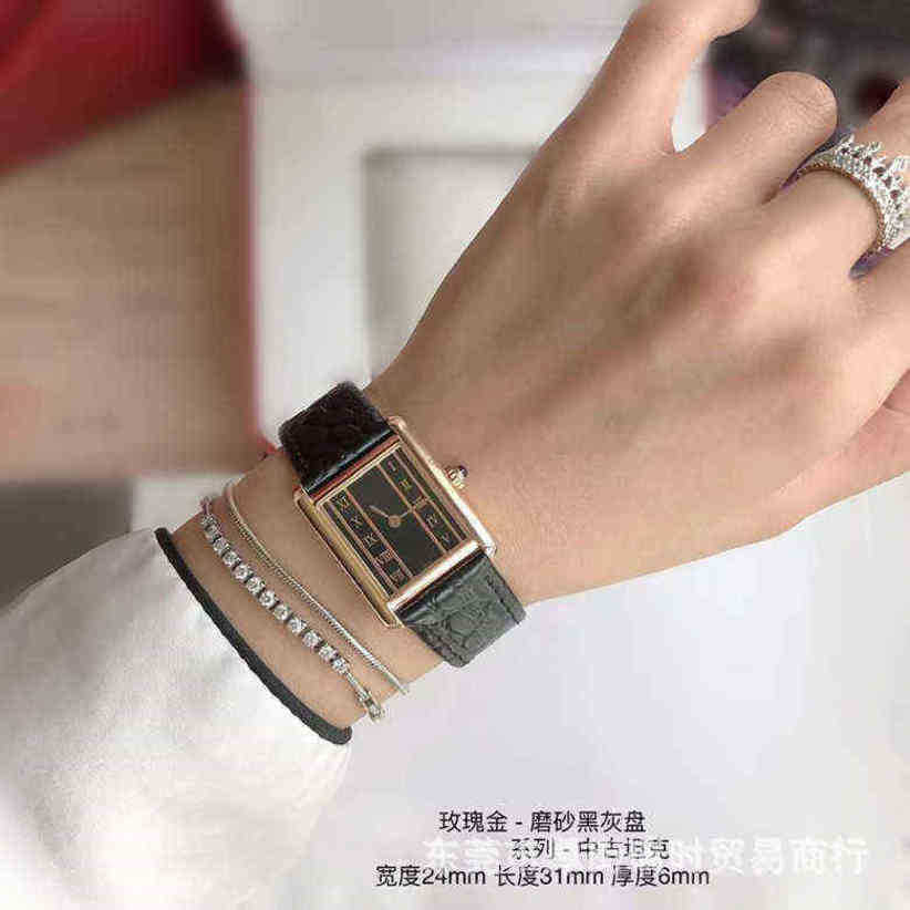 

luxury panthere watch for men santos wristwatches 7ZAM high quality n's Brand medieval quartz Tiktok small tank famous, Golden black belt