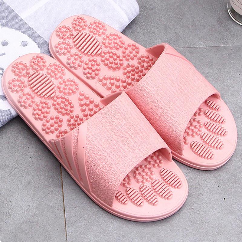 

Slippers Couples Summer Massage Fashion Leisure Candy Color Home Bathroom Indoor Relief Feet Health Care Shoes, Purple