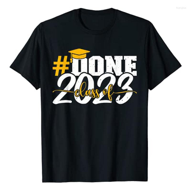 

Men' T Shirts #done Class Of 2023 Graduation For Her Him Grad Seniors T-Shirt Sayings Quote Graphic Tee Top Graduate Gifts Holiday Outfit, Black