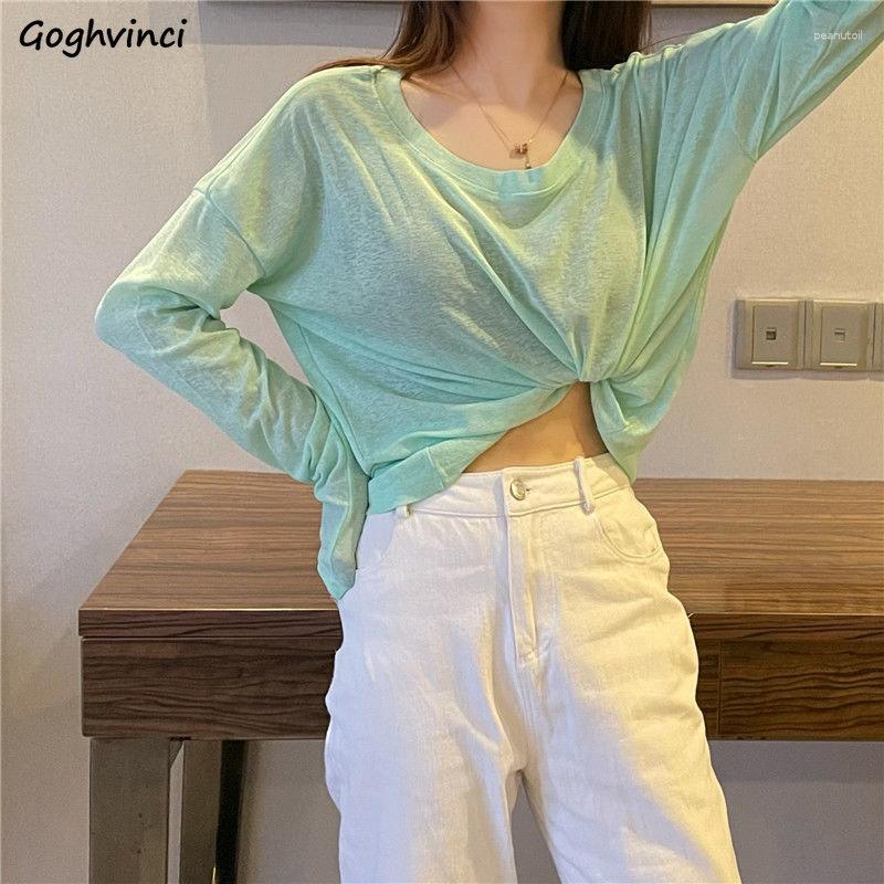 

Women's T Shirts Breathable -4XL T-shirts Women Loose Thin Summer Sun-proof Chic Ulzzang Leisure Korean Fashion Clothing O-neck Tops, Green
