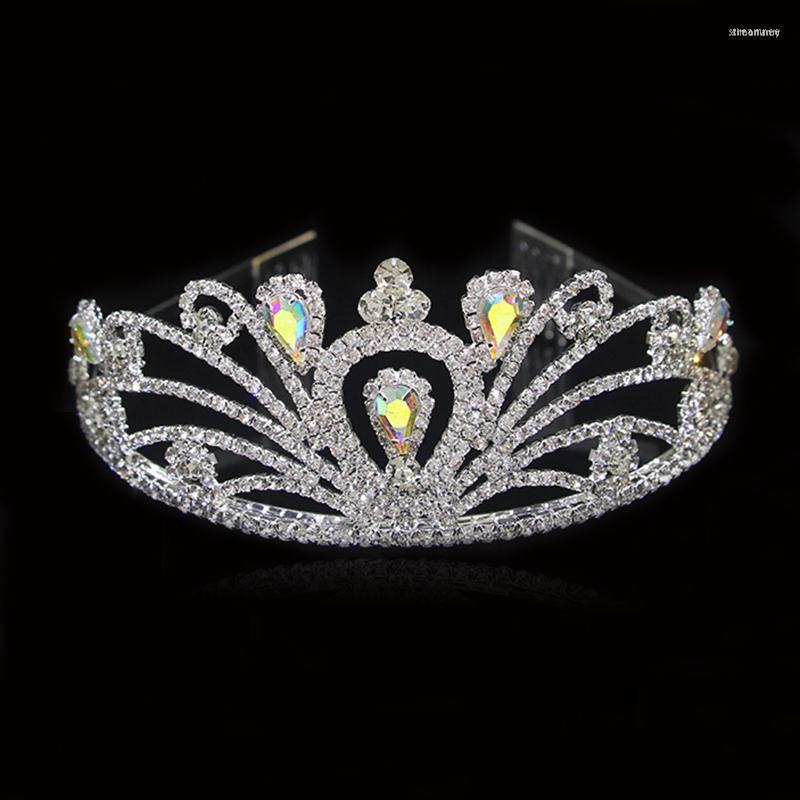 

Hair Clips Luxury Crystal Bridal Tiaras And Crowns Rhinestone Headdress Pageant Prom Wedding Accessory Jewelry For Women Girls
