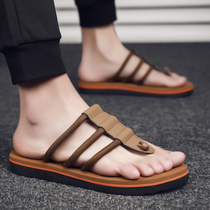 

Slippers Summer Men FlipFlops Fashion Beach Sandals Male NonSlip Flat Shoes Casual Outdoor Street Slipper Hombre Zapatos 230628, Brown