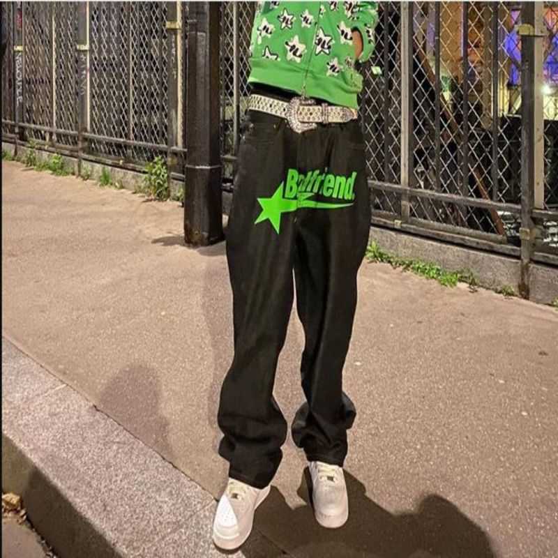 

Men' Jeans Y2k Men Hip Hop Gothic Street Rock Clothing Women Pants Harajuku Casual Black Denim Trousers Streetwear 230220 14d44