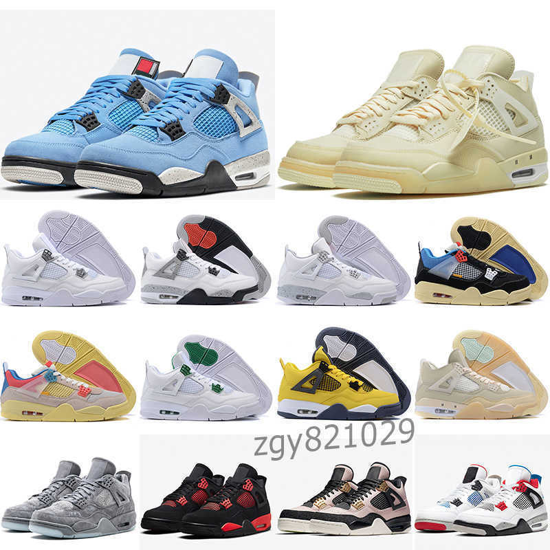 

Newest high quality 4 4s basketball shoes manila university blue fire red paris thunder starfish what the black cat men women sneakers zgy, # 27