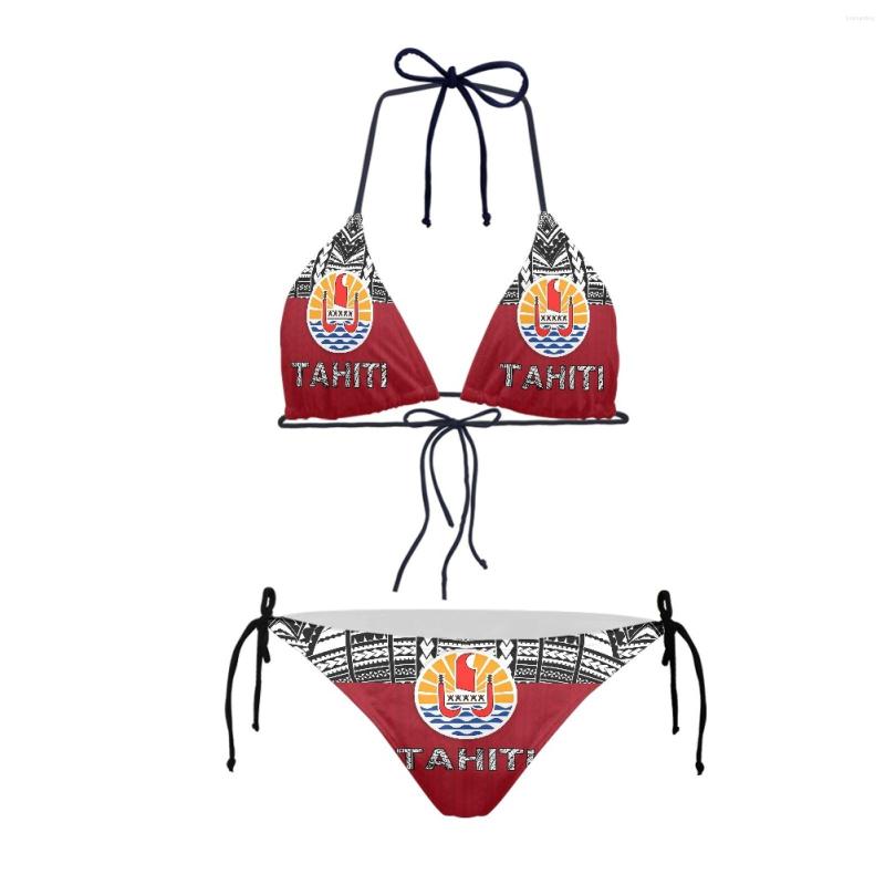 

Women's Swimwear Sexy Bathing Suit Women Bikini Set French Polynesia Tahiti Flag Designer Two-Pieces Swimsuit For Beach Swimming Mujer, Zlh3247br