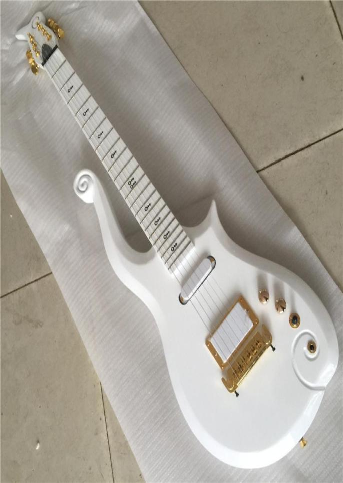 

Rare Neck Thru Body Diamond Series Alpine White Prince Cloud Electric Guitar Gold Truss Rod Cover Black Knobs Brass Nut Gol2737607